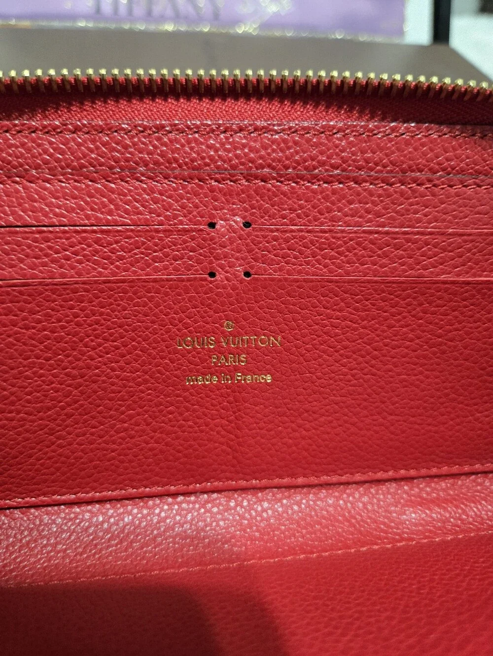 🔥 Louis Vuitton Empriente Leather Red Celemence Wallet With Pouch 🔥